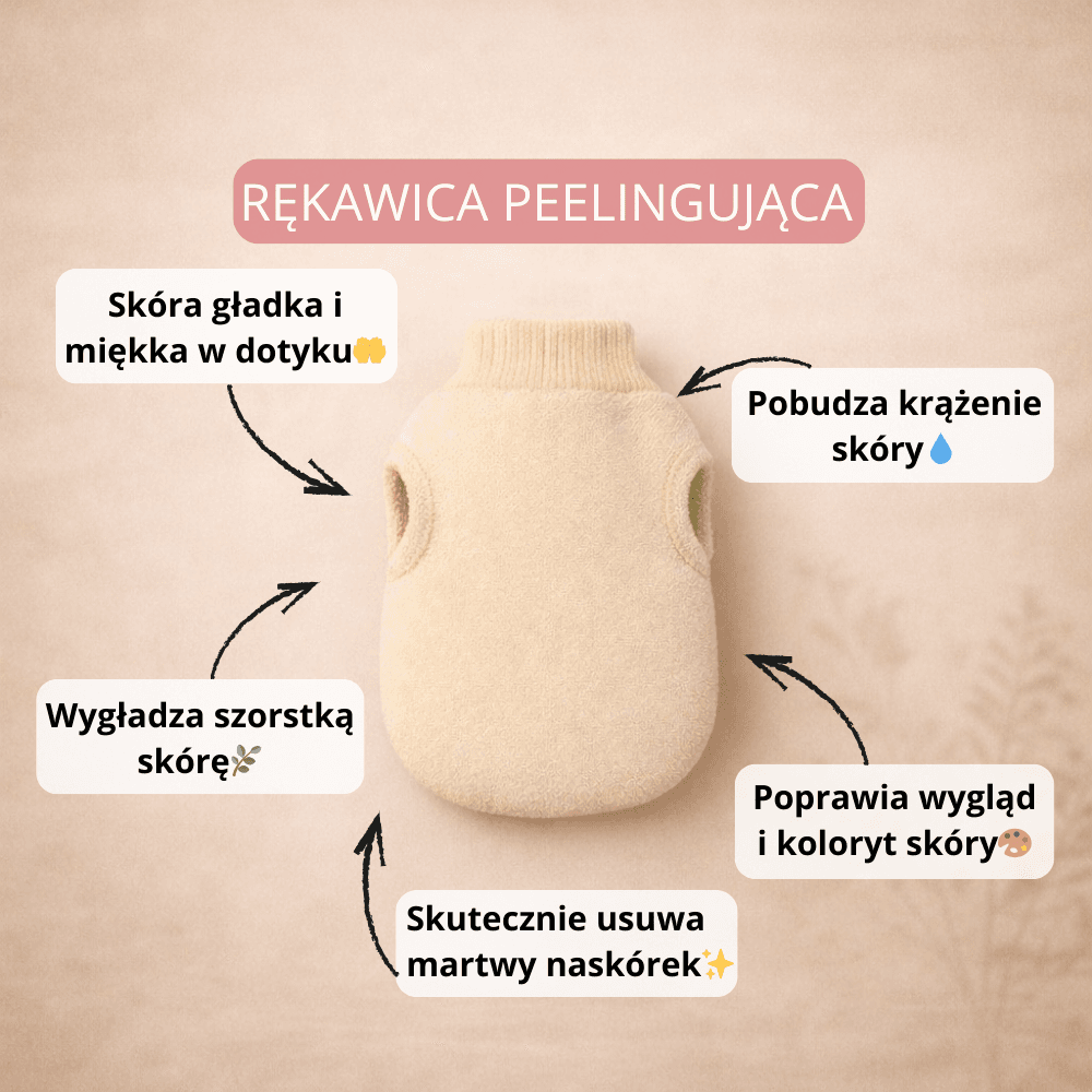 Rękawica peelingująca Lunea – idealnie gładka skóra każdego dnia